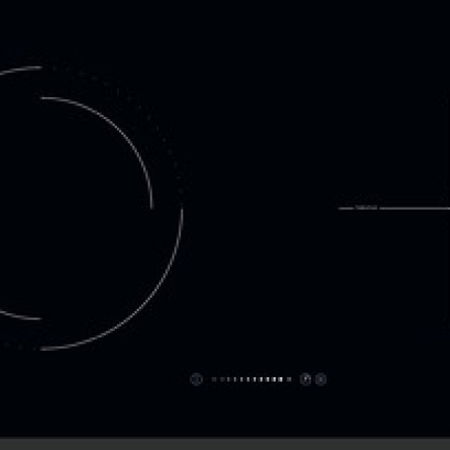 Bếp từ kết hợp điện, 1 vùng tỏa nhiệt và 1 vùng nấu từ, điều khiển cảm ứng trượt, 77 cm