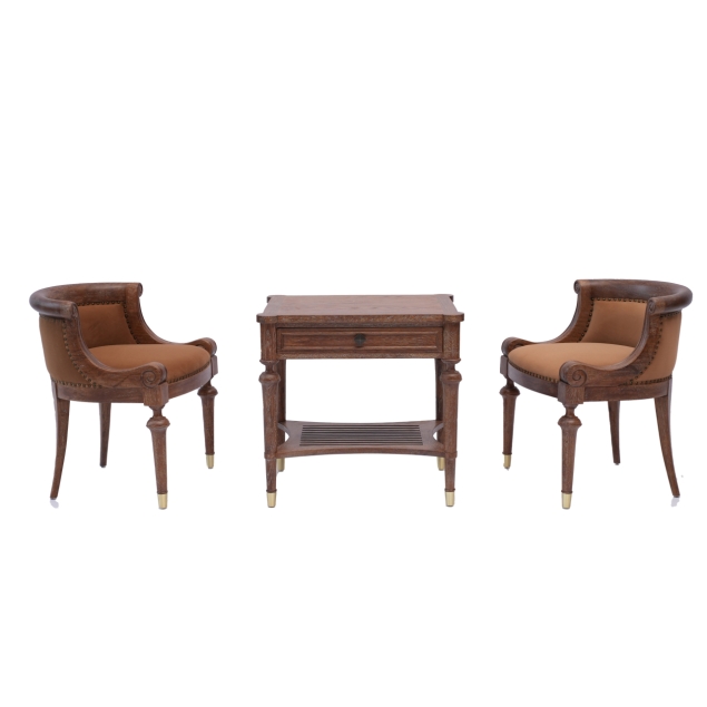 Bộ Bàn Ghế Thư Giãn Gỗ Sồi Mỹ TN03