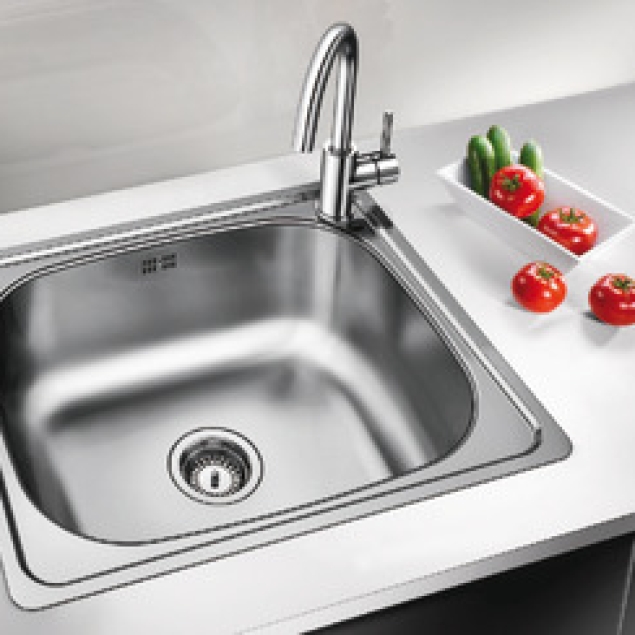 Chậu bếp, Thép không gỉ, Blanco plenta, một chậ