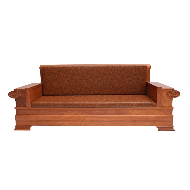 Ghế Sofa Gỗ Gõ Đỏ 03 Chỗ Ngồi TN02