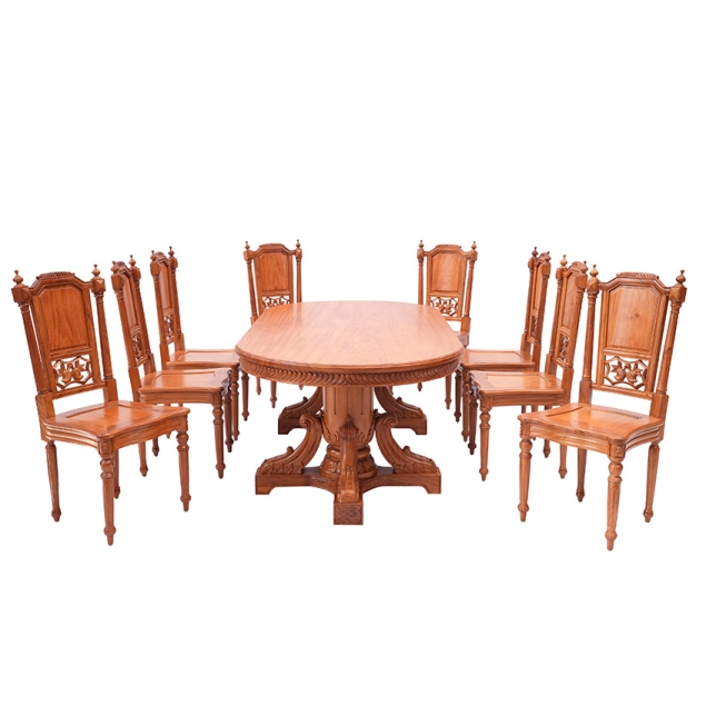 Bộ Bàn Ăn Gỗ Gõ Đỏ TN02