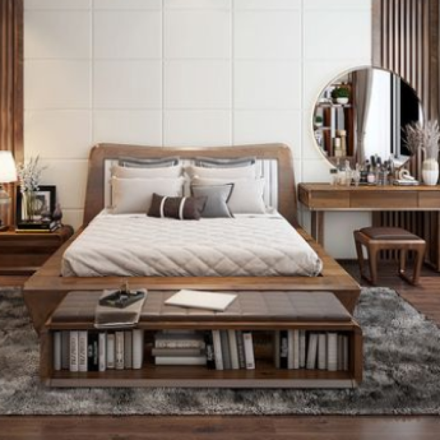 Giường Ngủ Gỗ Óc Chó TN003