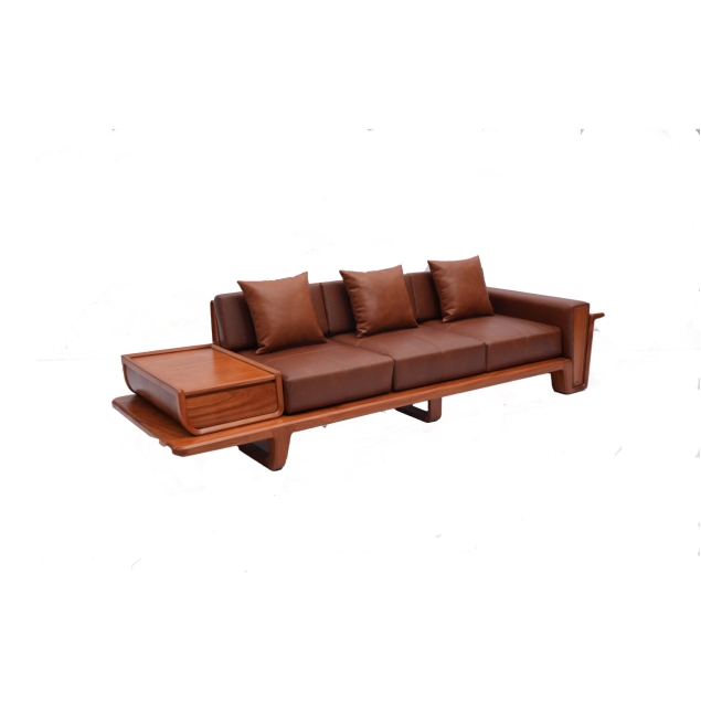 Sofa Gỗ Gõ Đỏ 03 Chỗ Ngồi TN01